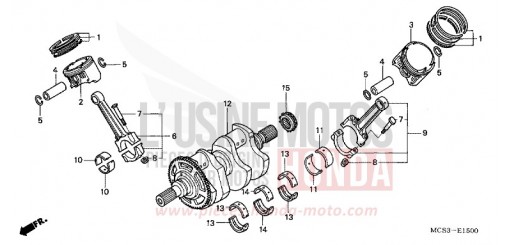 ARBRE VILEBREQUIN/PISTON ST1300A2 de 2002